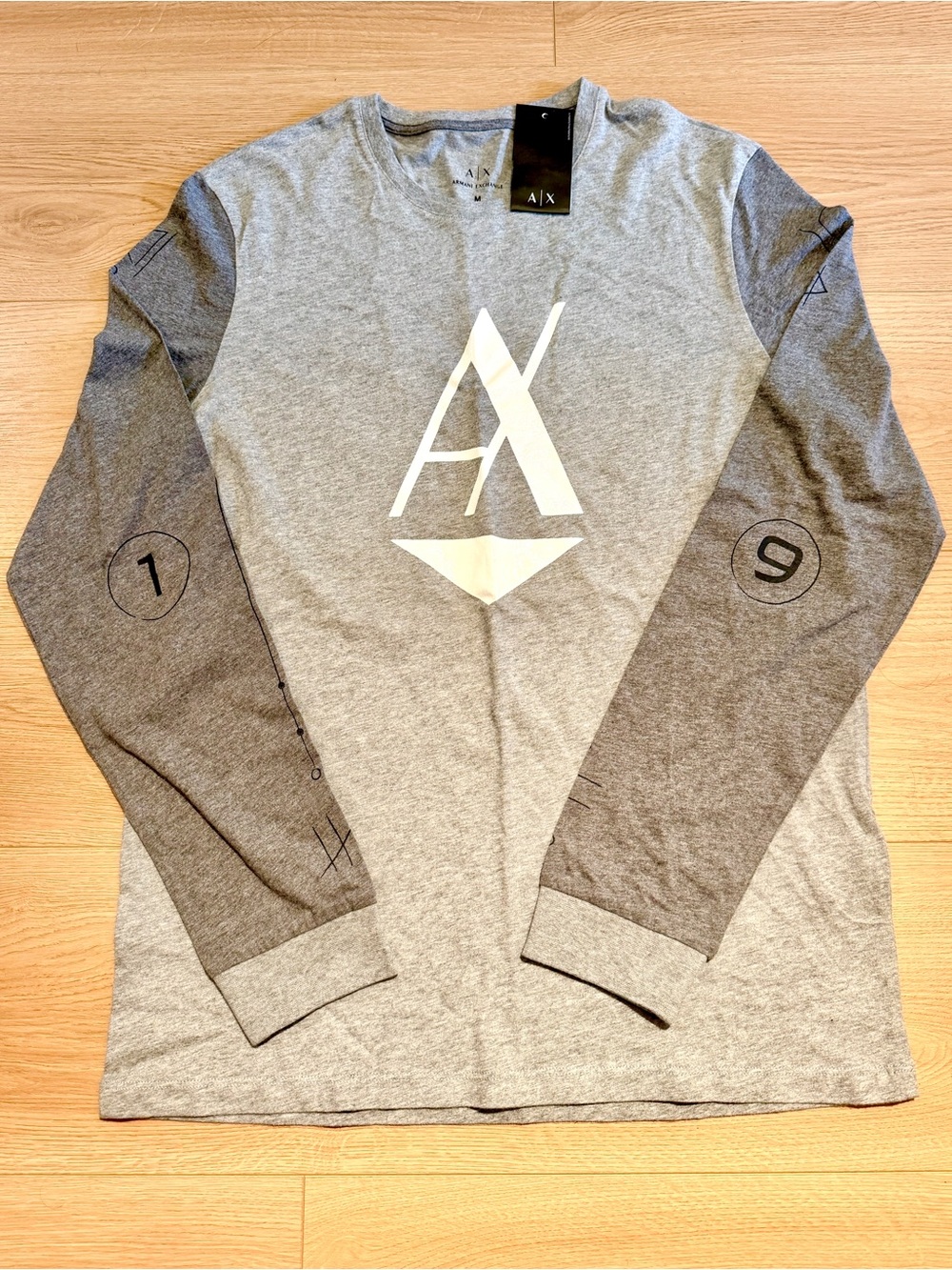 A/X Armani Exchange Two-Tone Gray 19 Long-Sleeve